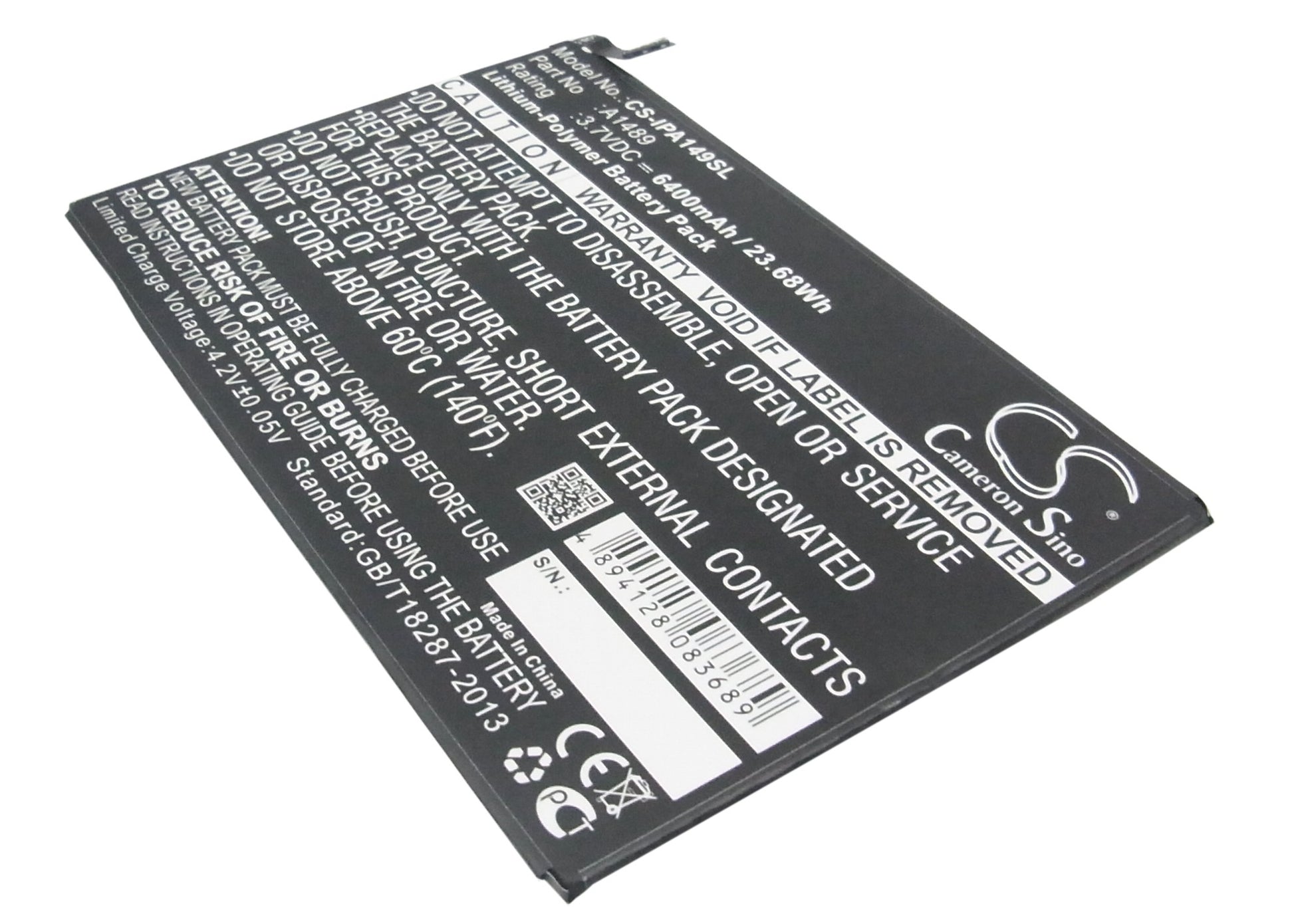 3.7V 6400mAh/23.68Wh Li-Polymer Tablet Battery for Apple