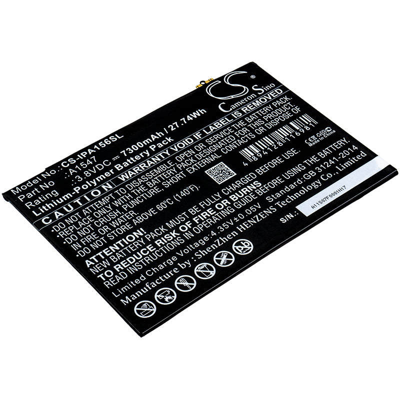 3.8VV 7300mAh/27.74Wh Li-Polymer Tablet Battery for Apple