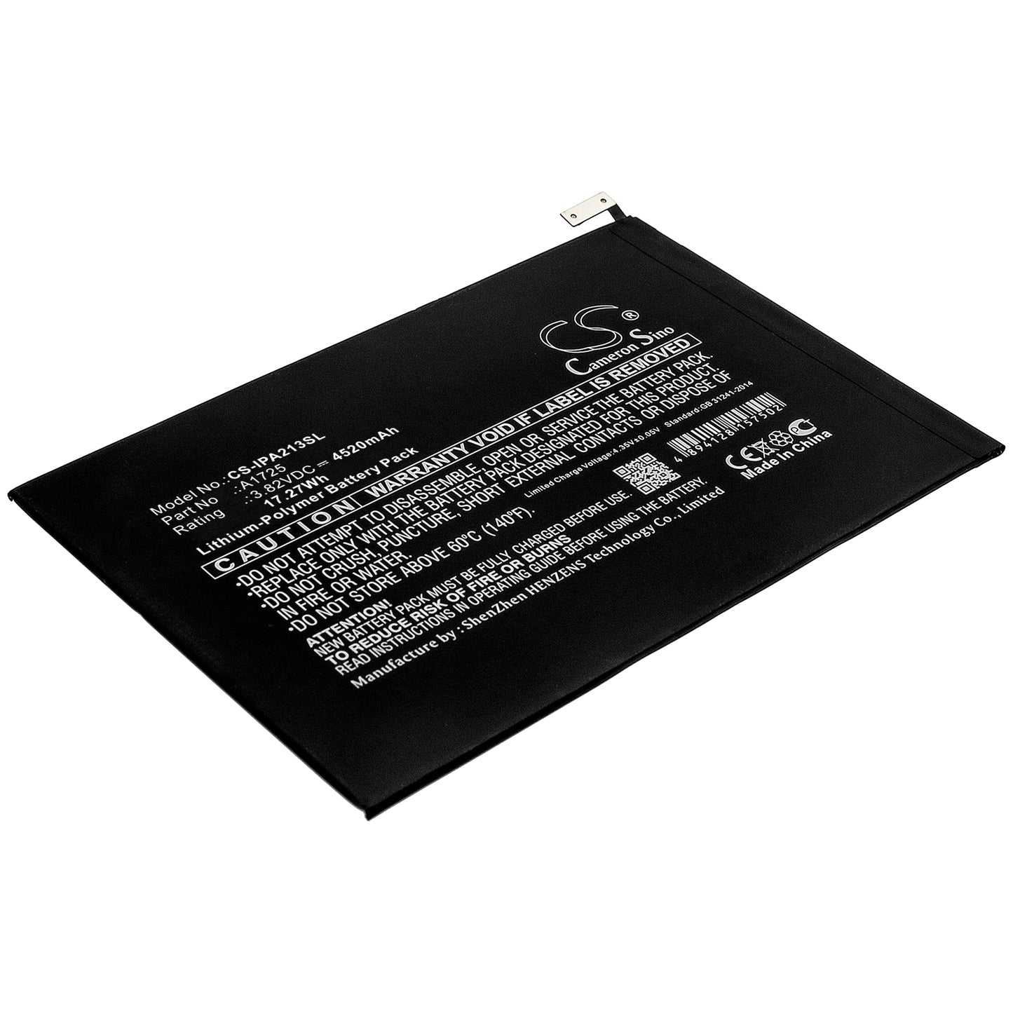 CS-IPA213SL Replacement Battery – Compatible with A2114, A2124, A2125, A2126, A2133, iPad mini 5, MUQX2LL/A