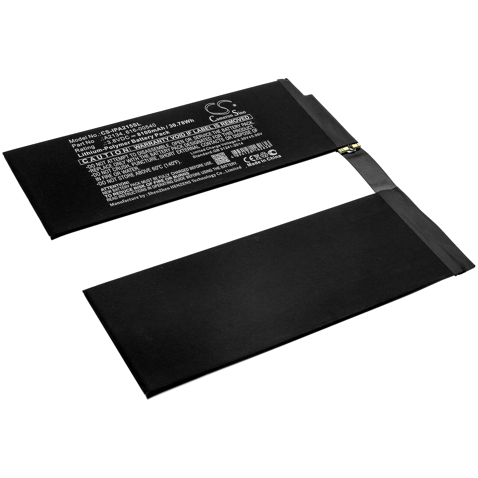CS-IPA215SL Replacement Battery – Compatible with A2123, A2152, A2154, iPad Air 10.5" 2019, iPad Air 3, iPad Air 3 2019