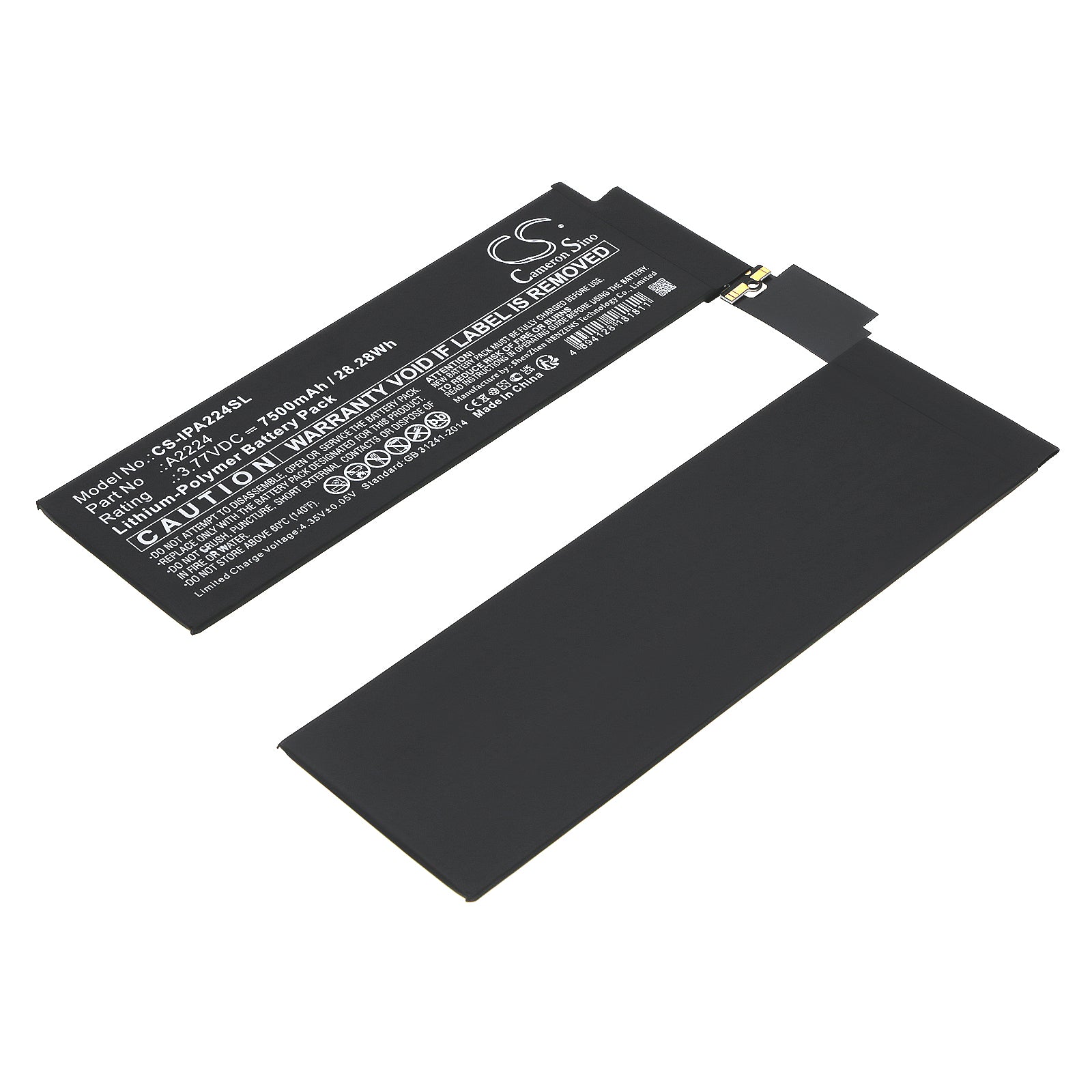 CS-IPA224SL Replacement Battery – Compatible with A2068, A2228, A2230, A2231, iPad Pro 11 2020, iPad Pro 11 2nd gen (2020)