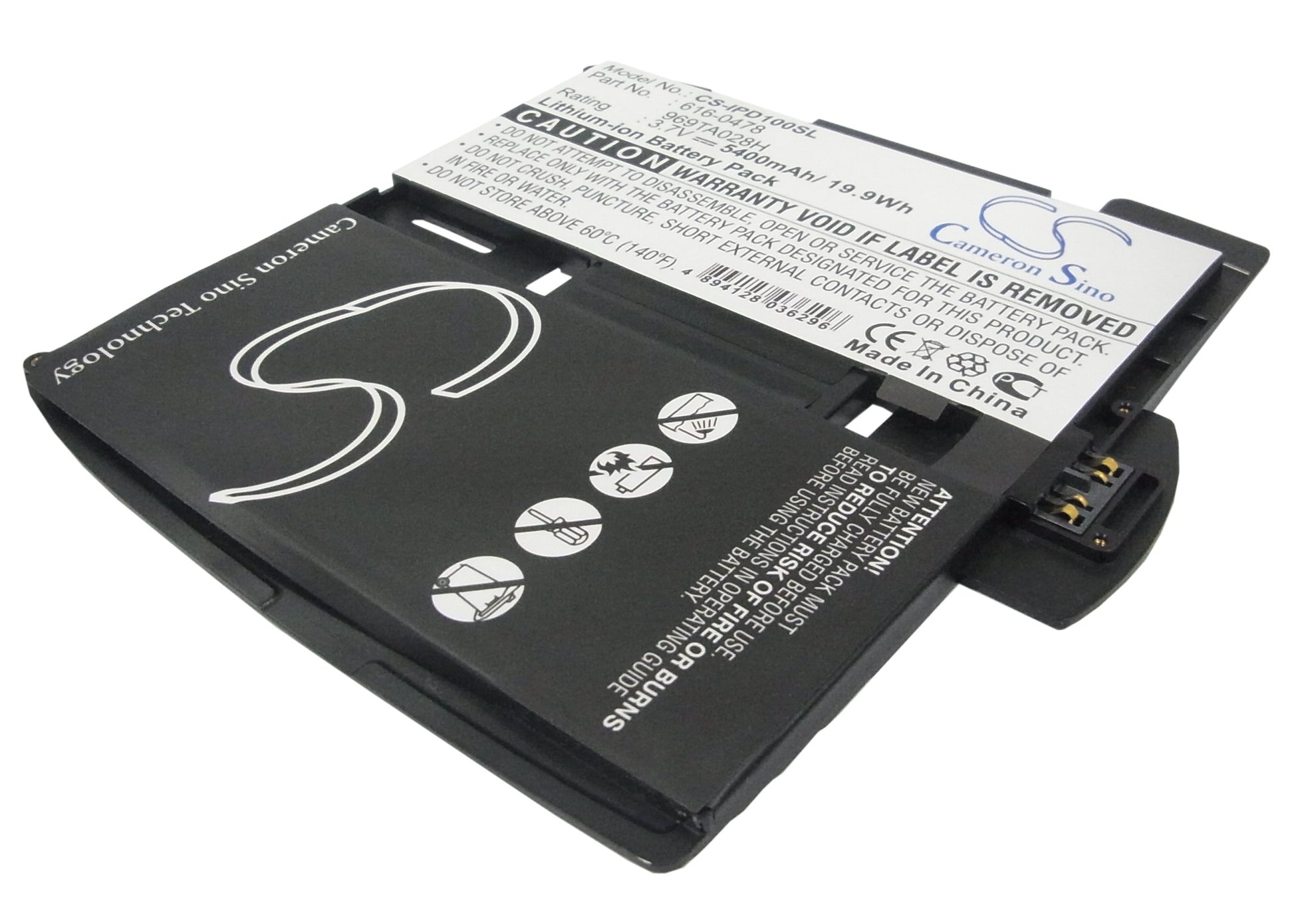 3.7V 5400mAh/19.98Wh Li-Polymer Tablet Battery for Apple