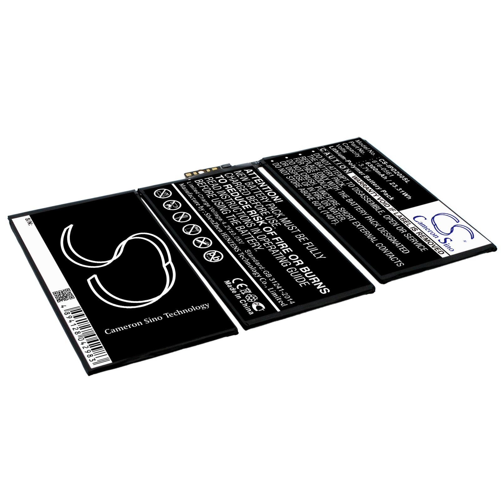 3.7V 7200mAh/26.64Wh Li-Polymer Tablet Battery for Apple