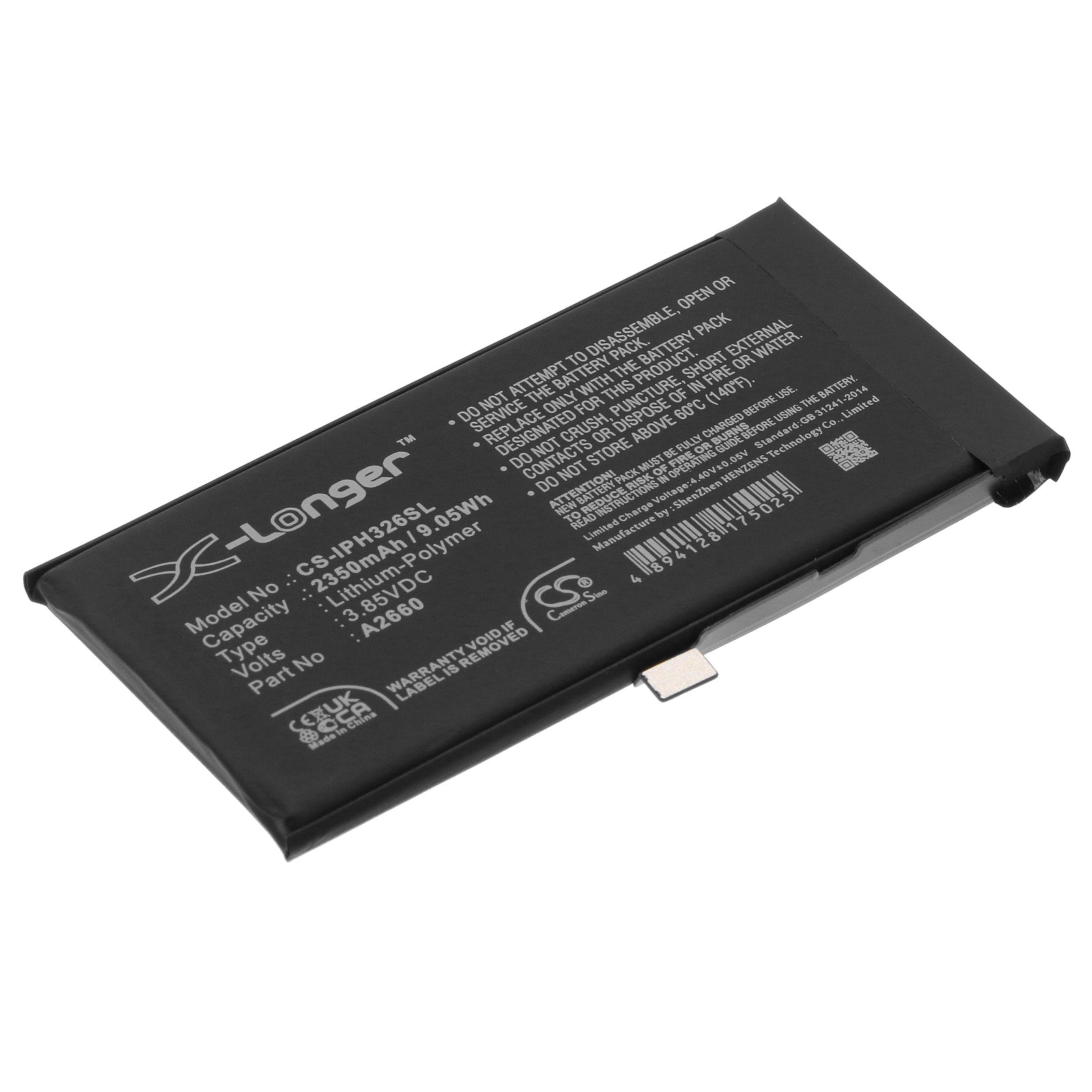 CS-IPH326SL Replacement Battery – Compatible with A2630, iPhone 13 Mini, iPhone 13 mini 5G