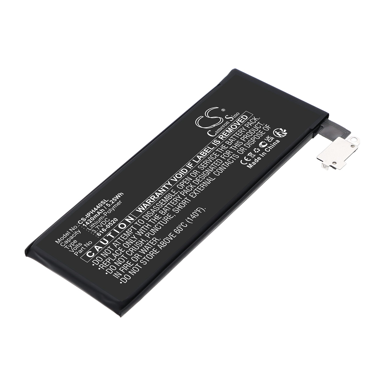 3.7VV 1420mAh/5.25Wh Li-Polymer Mobile/SmartPhone Battery for Apple
