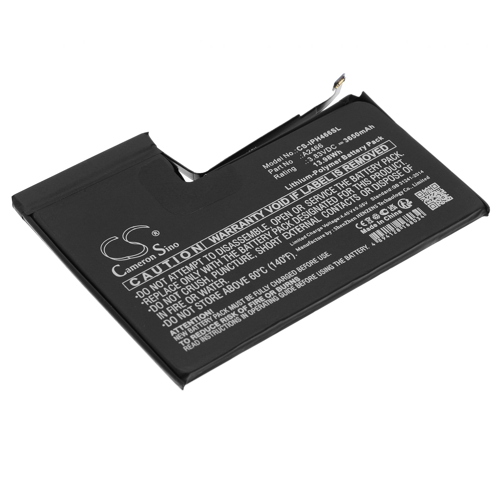 CS-IPH466SL Replacement Battery – Compatible with iPhone 12 Pro Max
