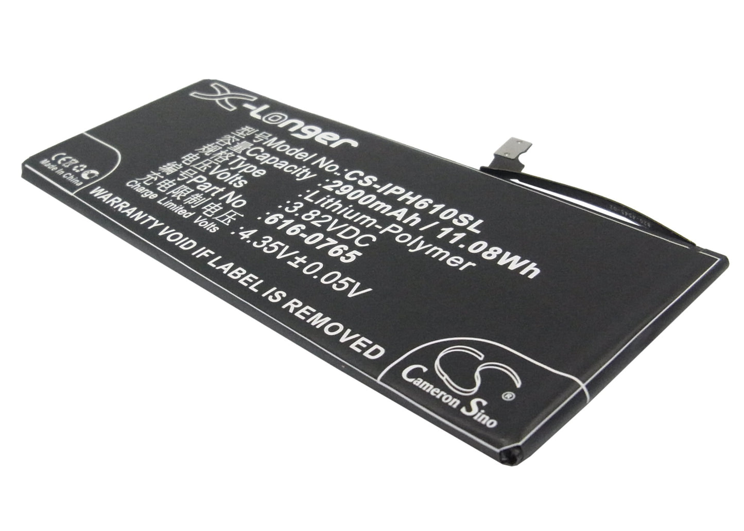 3.82VV 2900mAh/11.08Wh Li-Polymer Mobile/SmartPhone Battery for Apple