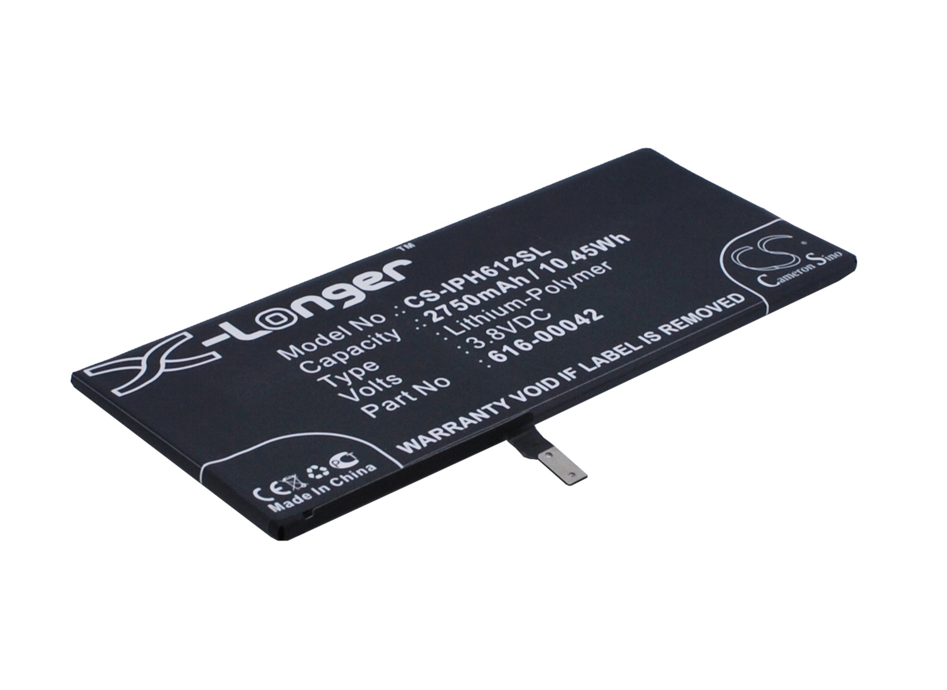 3.8VV 2750mAh/10.45Wh Li-Polymer Mobile/SmartPhone Battery for Apple