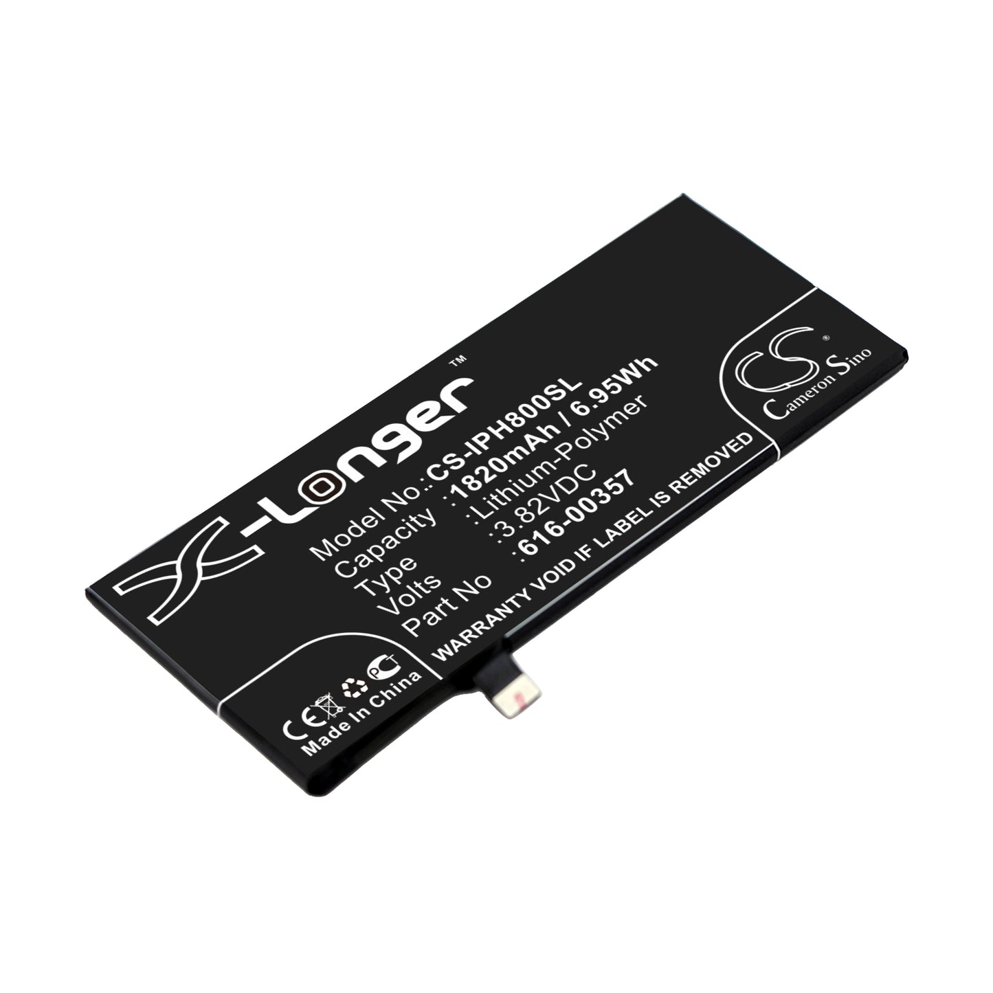 3.82V 1820mAh/6.95Wh Li-Polymer Mobile/SmartPhone Battery for Apple