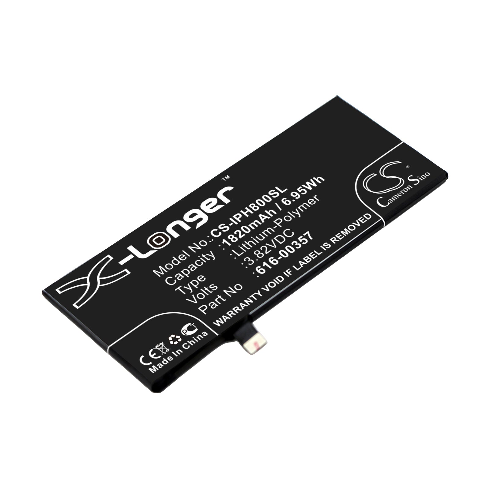 3.82V 1820mAh/6.95Wh Li-Polymer Mobile/SmartPhone Battery for Apple