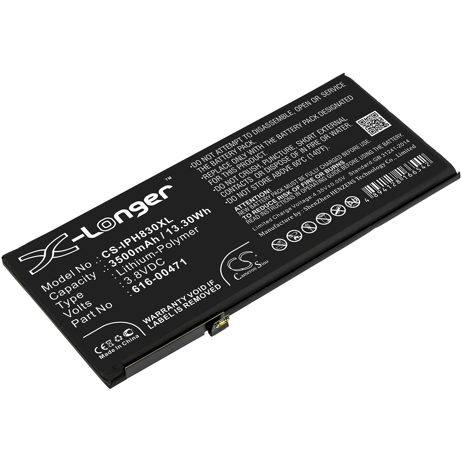 CS-IPH830XL Replacement Battery – Compatible with A1984, A2105, A2106, A2108, iPhone 11.8, iPhone XR