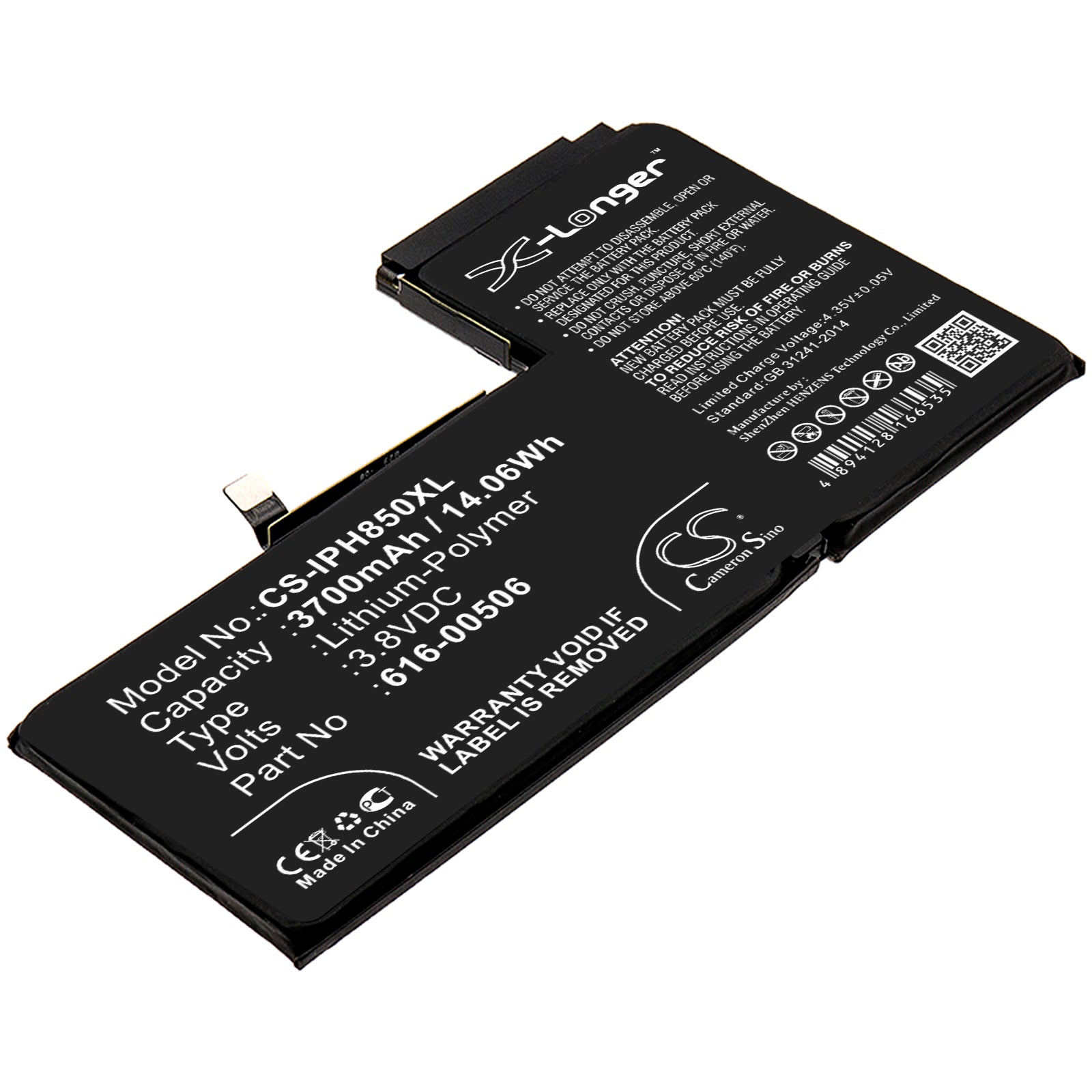 CS-IPH850XL Replacement Battery – Compatible with A1921, A2014, A2100, A2101, A2102, A2103, iPhone 11.4, iPhone Xs Max