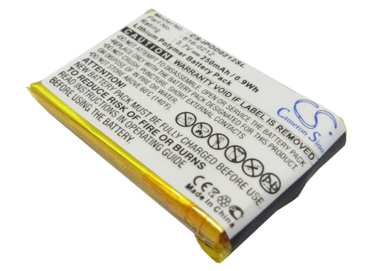 3.7V 250mAh Li-Polymer MP3/MP4/PMP Battery for Apple