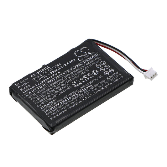 3.7V 550mAh Li-ion MP3/MP4/PMP Battery for Apple