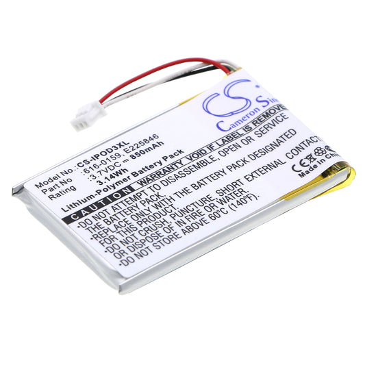 3.7V 850mAh Li-Polymer MP3/MP4/PMP Battery for Apple