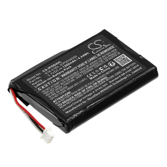 3.7V 1200mAh/4.44Wh Li-ion MP3/MP4/PMP Battery for Apple