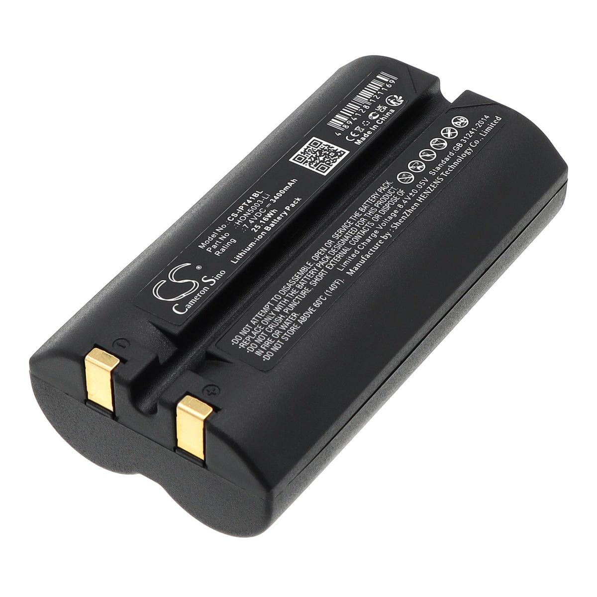 7.4V 3400mAh/25.16Wh Li-ion Barcode/Scanner Battery for Honeywell