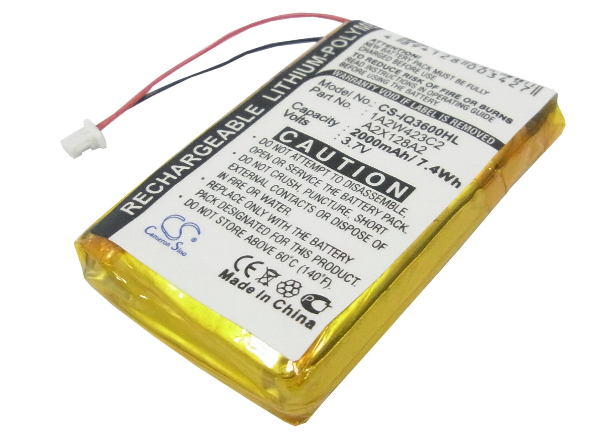 3.7V 2000mAh Li-Polymer GPS/Navigator Battery for Garmin