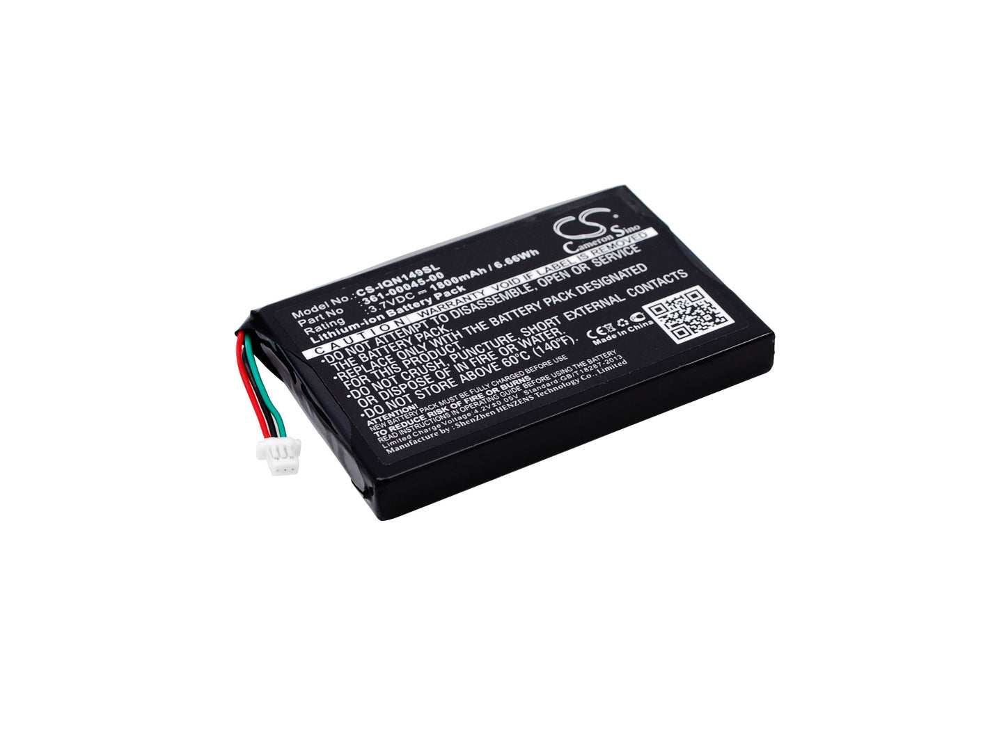 3.7V 1800mAh/6.66Wh Li-ion GPS/Navigator Battery for Garmin