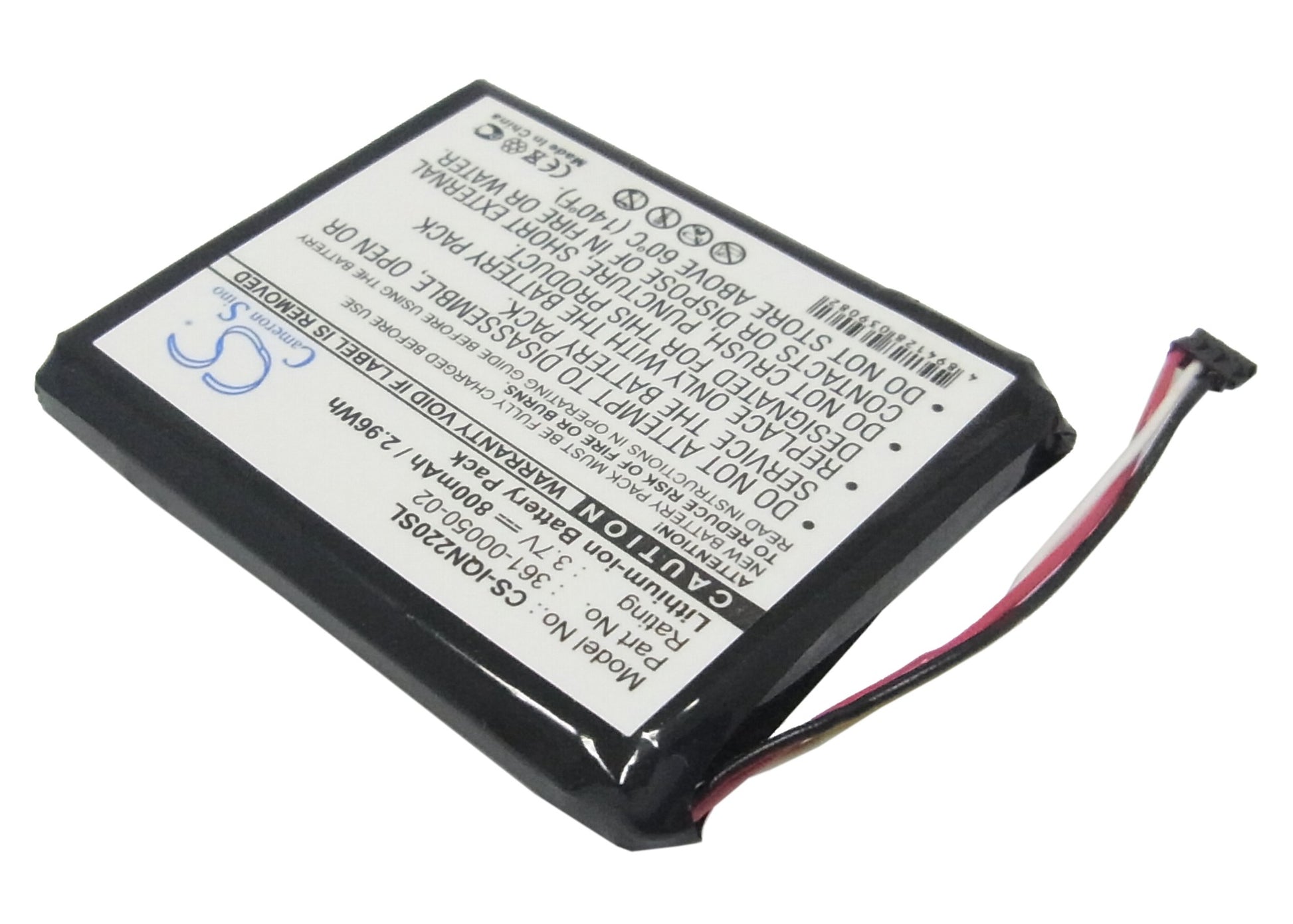 3.7V 800mAh/2.96Wh Li-ion GPS/Navigator Battery for Garmin