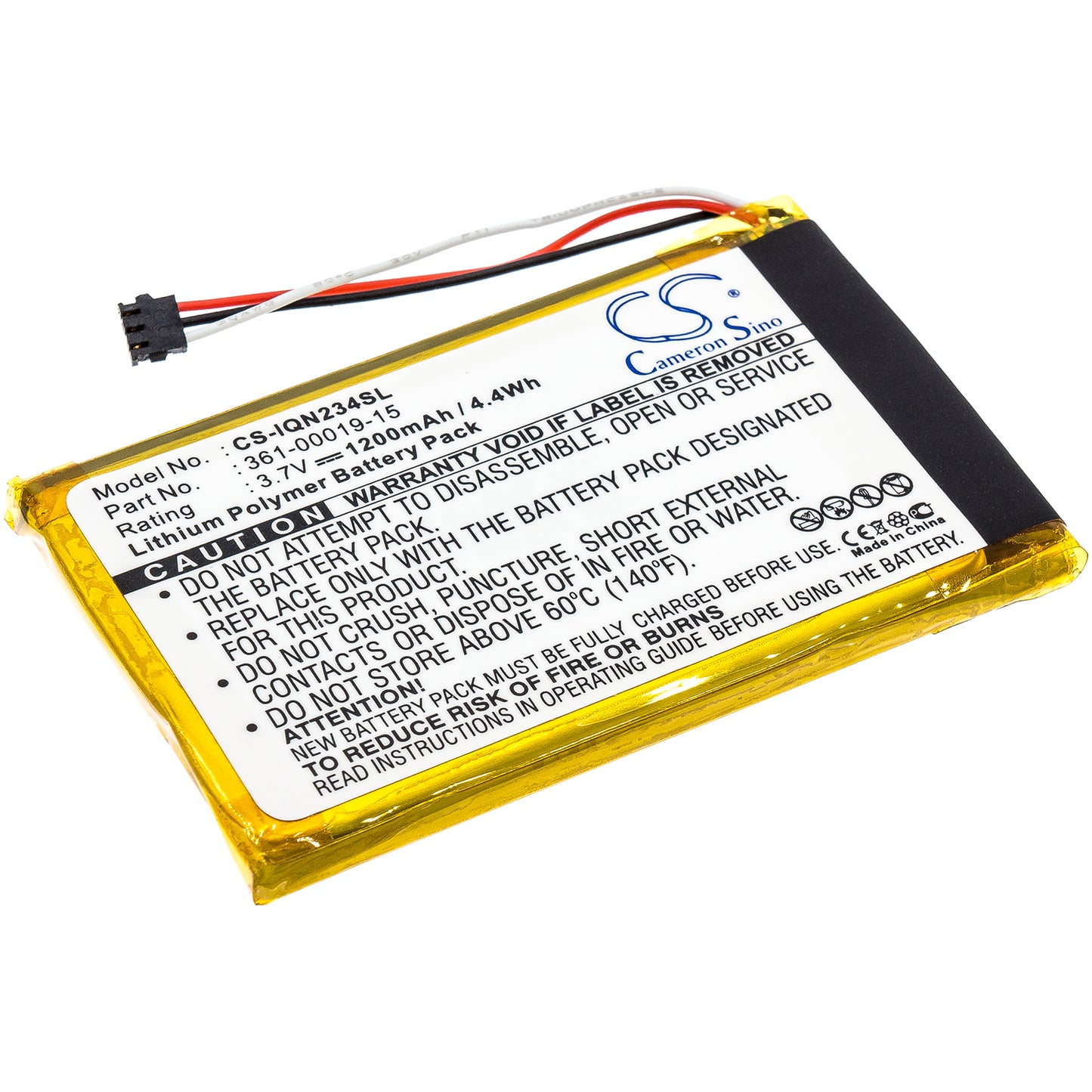 3.7V 1200mAh Li-Polymer GPS/Navigator Battery for Garmin