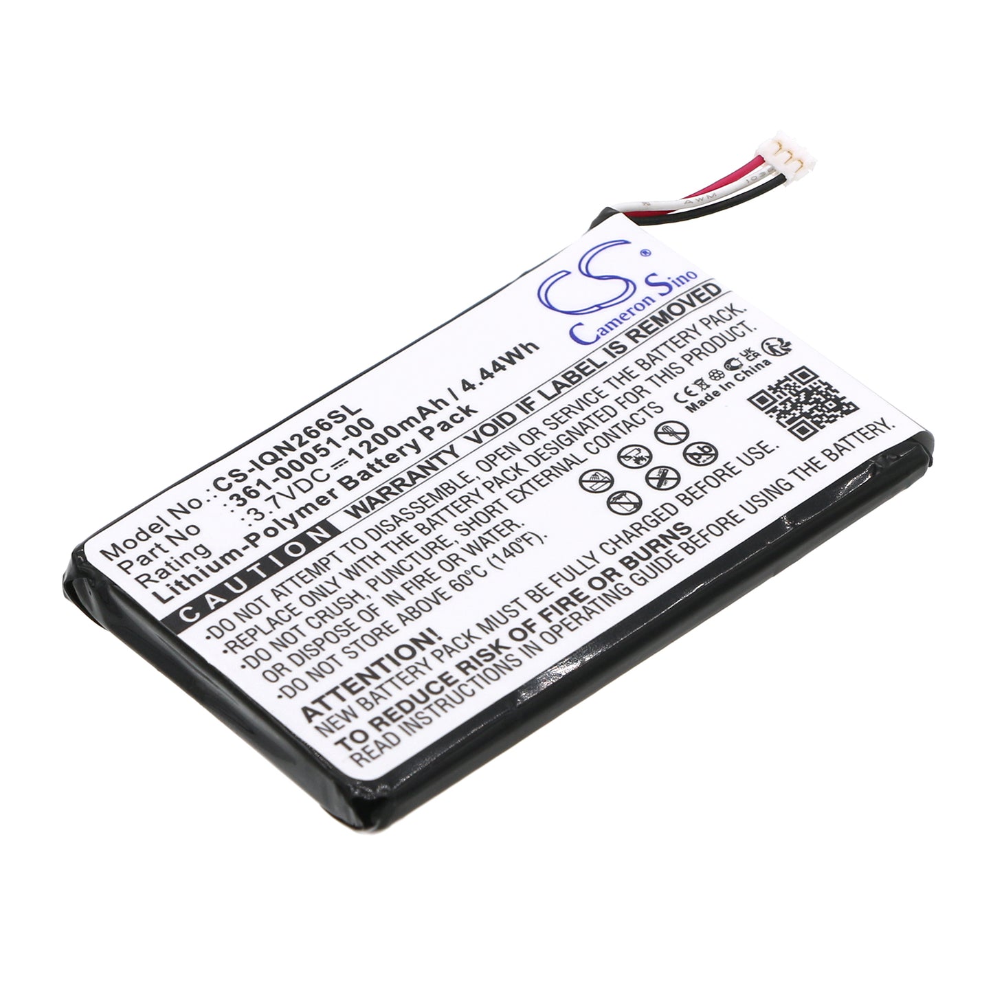3.7V 1200mAh/4.44Wh Li-Polymer GPS/Navigator Battery for Garmin