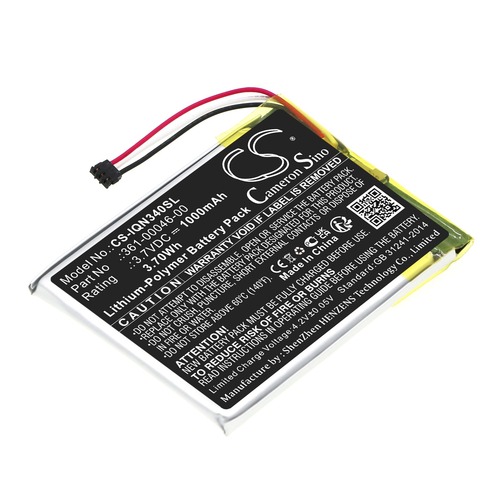 3.7V 1000mAh/3.70Wh Li-Polymer GPS/Navigator Battery for Garmin