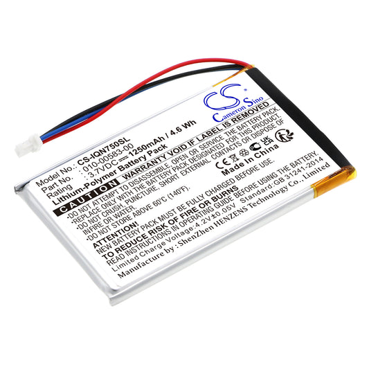 3.7V 1250mAh Li-Polymer GPS/Navigator Battery for Garmin