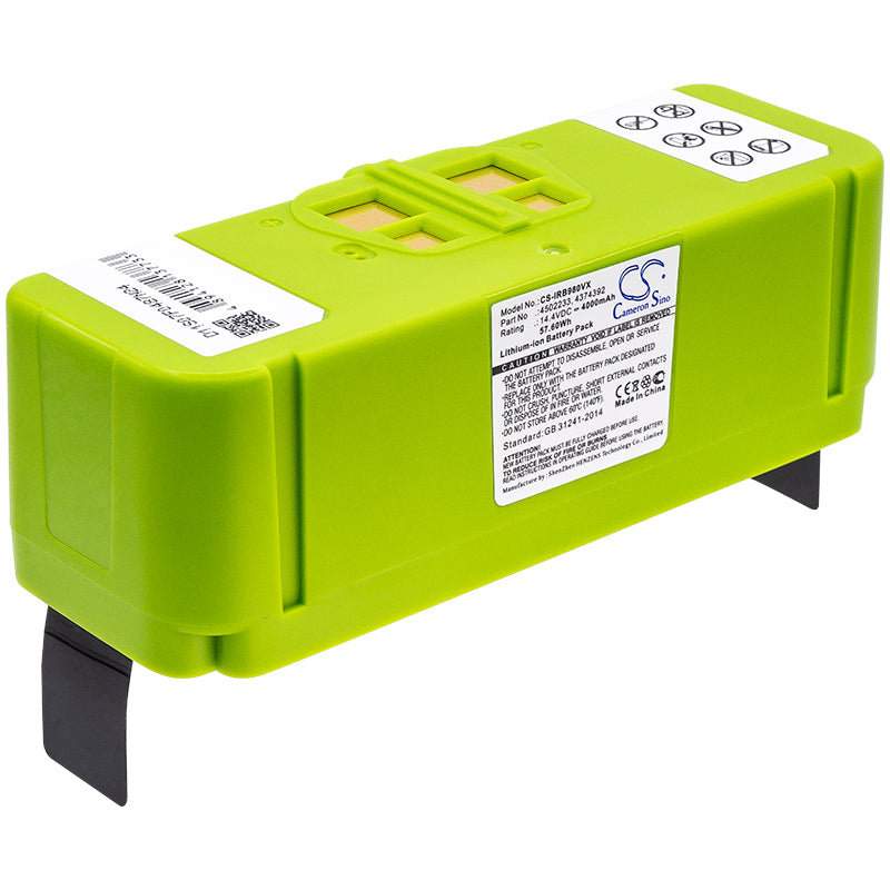 14.4V 4000mAh/57.60Wh Li-ion Vacuum Battery for iRobot