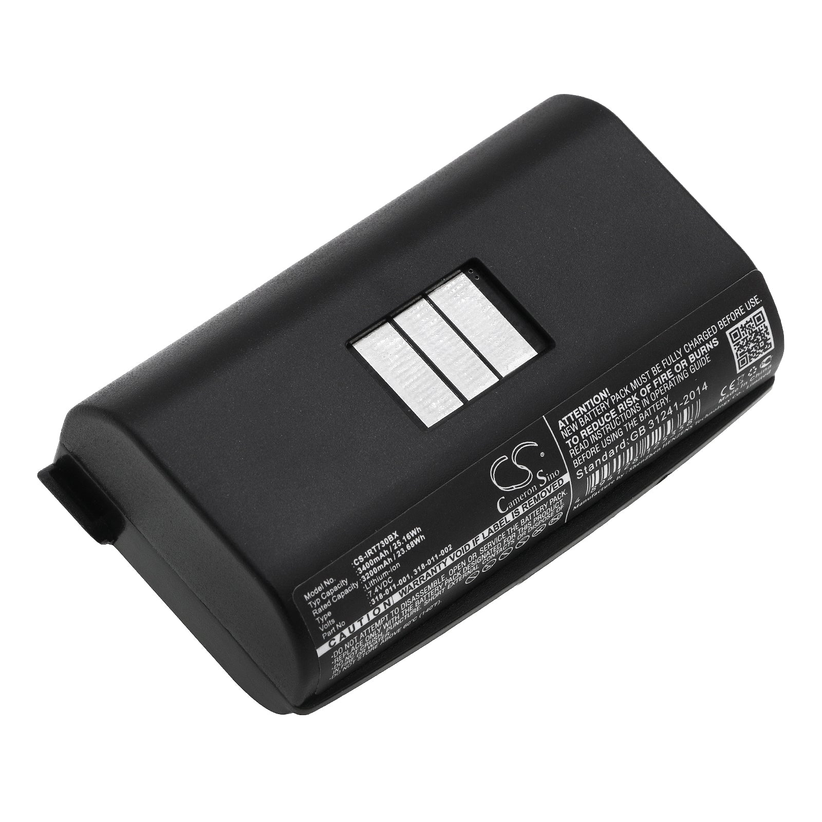 7.4V 3400mAh/25.16Wh Li-ion Barcode/Scanner Battery for Intermec