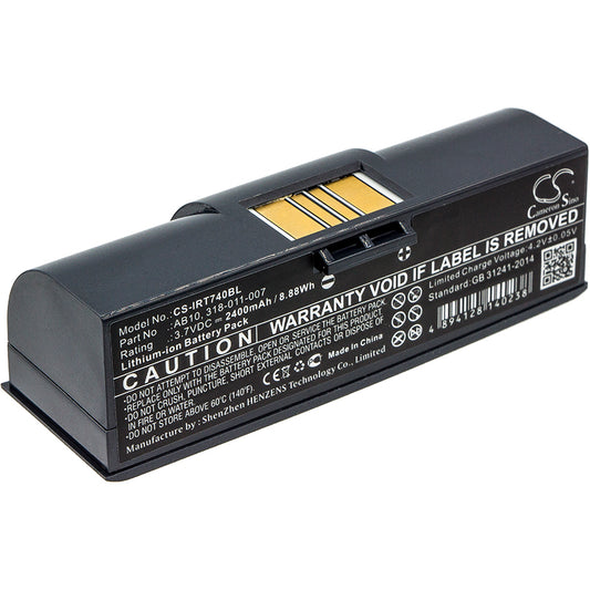 3.7V 2400mAh/8.88Wh Li-ion Barcode/Scanner Battery for Intermec