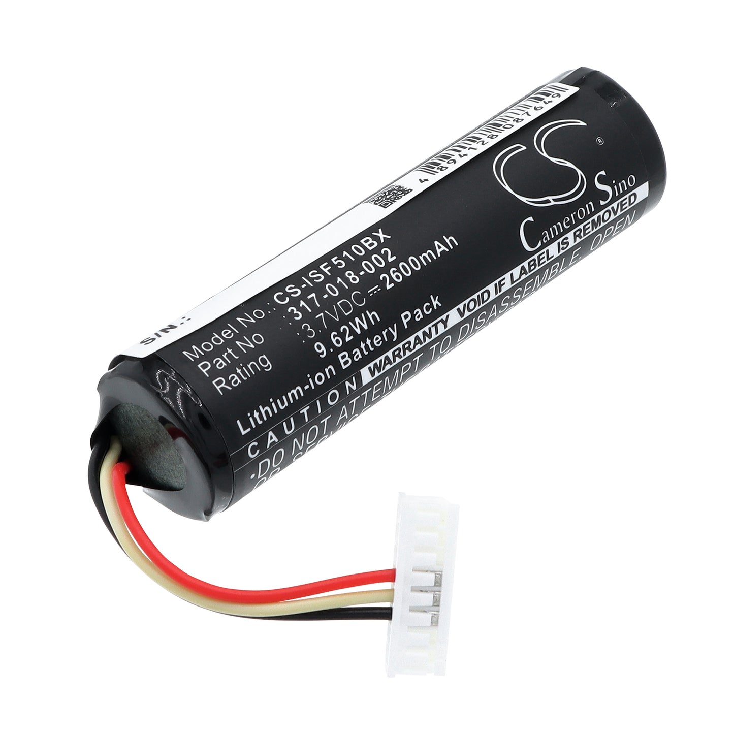 3.7V 2600mAh/9.62Wh Li-ion Barcode/Scanner Battery for Intermec