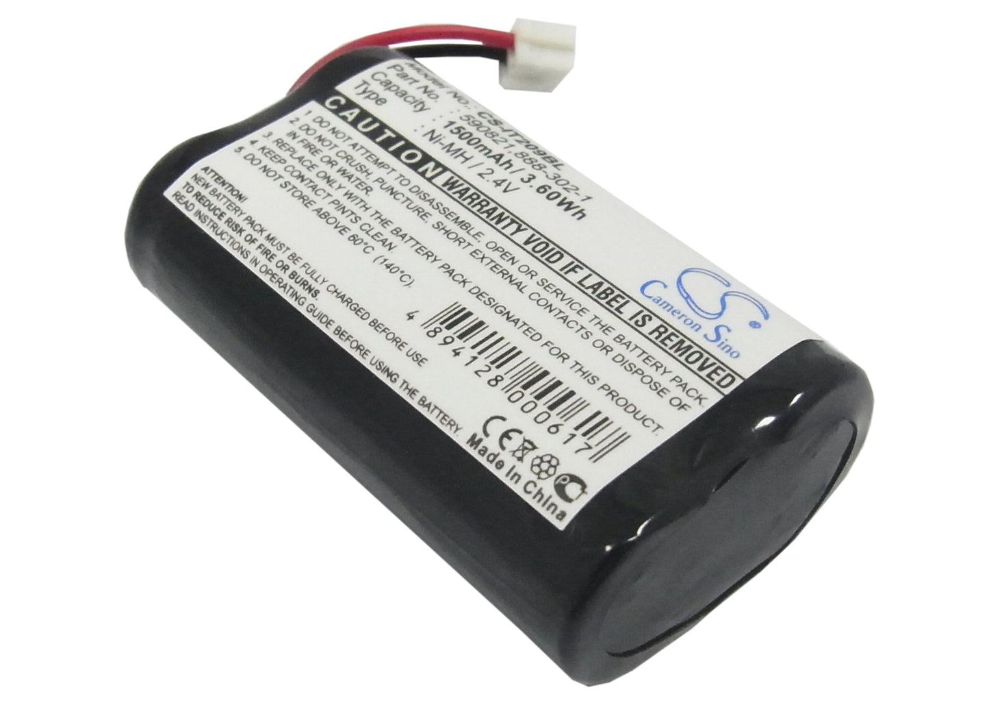 2.4V 1500mAh/3.6Wh Ni-MH Barcode/Scanner Battery for Intermec