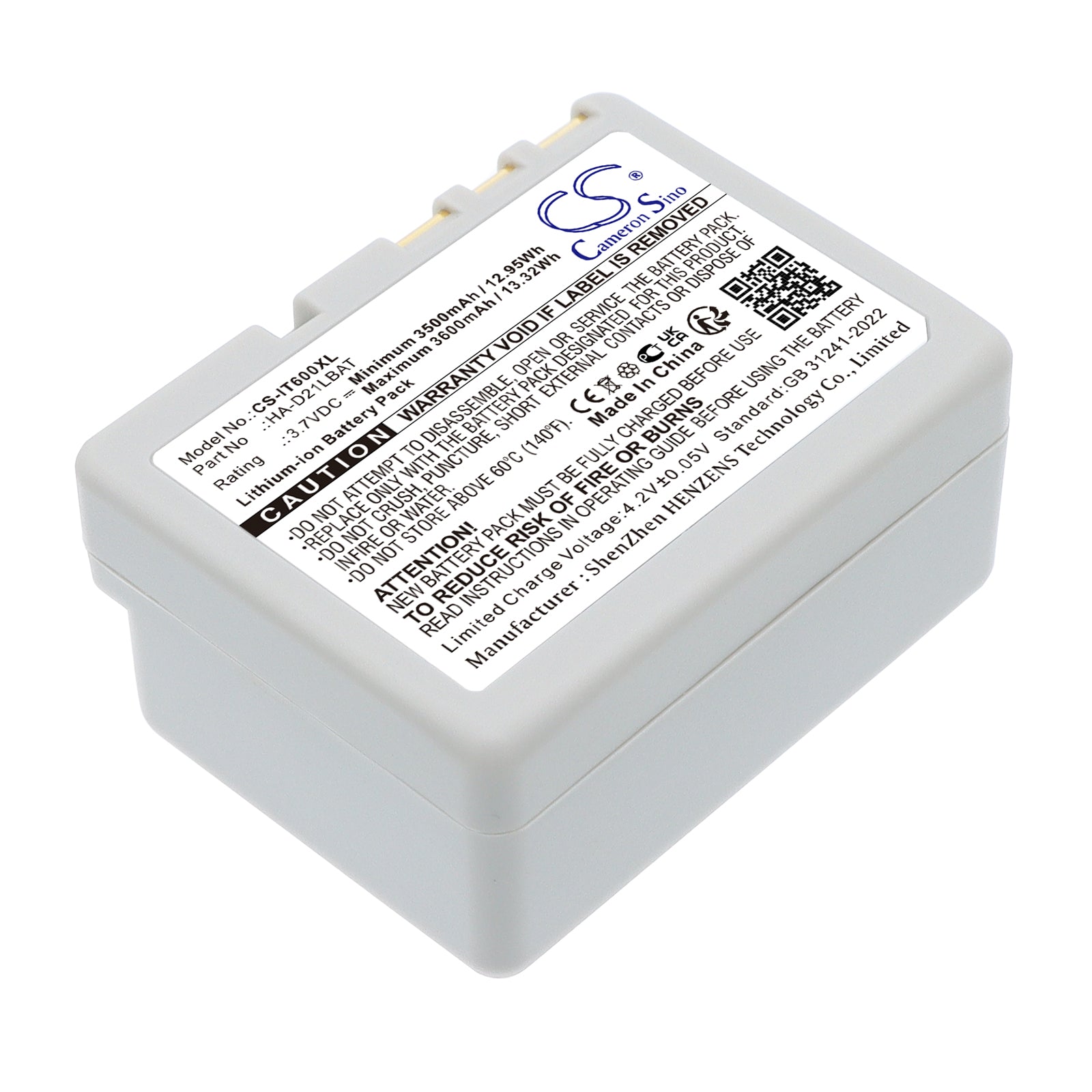 3.7V 3700mAh Li-ion Barcode/Scanner Battery for Casio