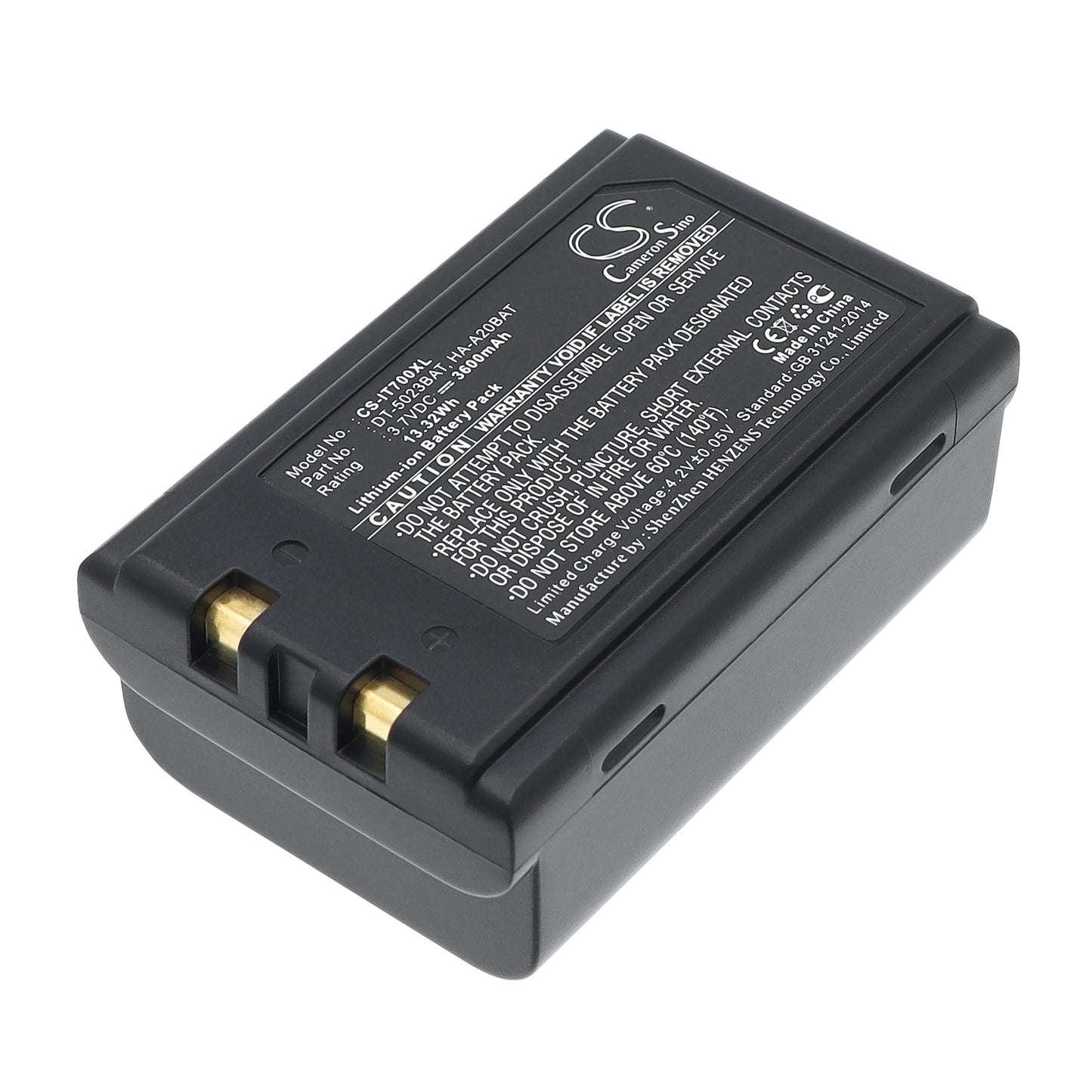 3.7V 3600mAh/13.32Wh Li-ion Barcode/Scanner Battery for Casio