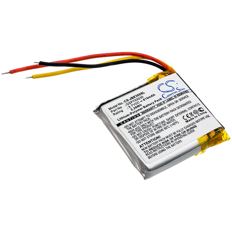 3.7V 610mAh/2.26Wh Li-Polymer Wireless Headset Battery for JBL