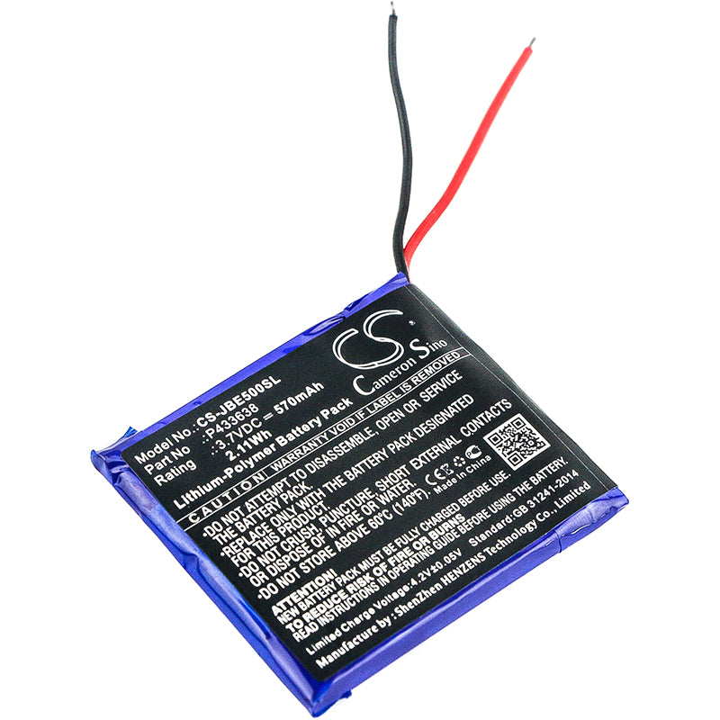 3.7V 570mAh/2.11Wh Li-Polymer Wireless Headset Battery for JBL