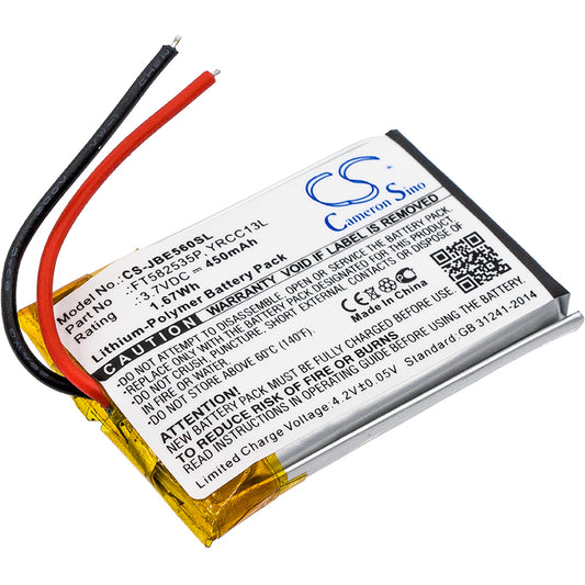3.7V 450mAh/1.67Wh Li-Polymer Wireless Headset Battery for JBL