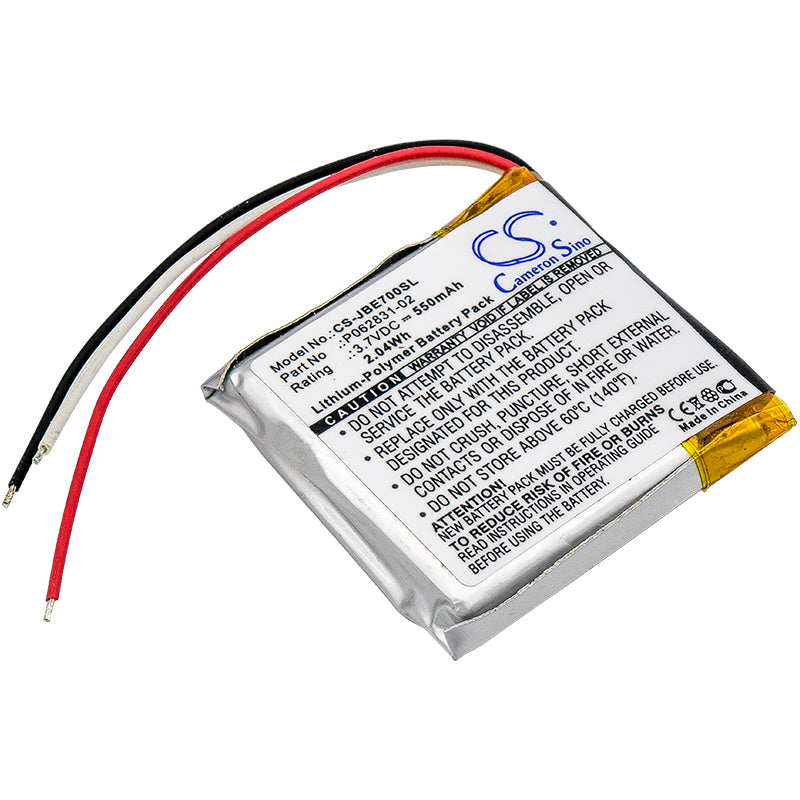3.7V 550mAh/2.04Wh Li-Polymer Wireless Headset Battery for JBL