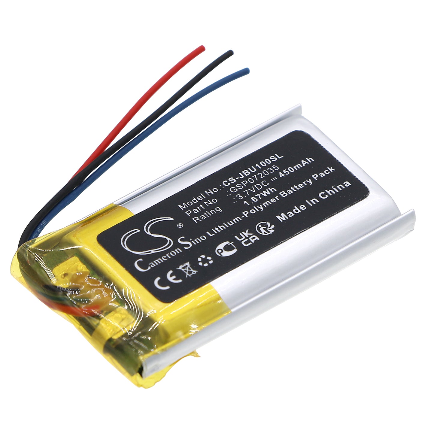 CS-JBU100SL Replacement Battery – Compatible with UA SPORT, UAONEARBTBK