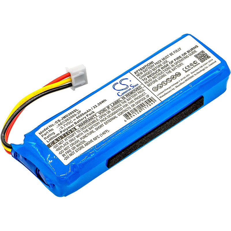 3.7V 6000mAh/22.20Wh Li-Polymer Speaker Battery for JBL
