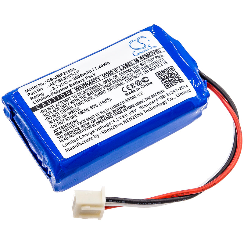 3.7V 2000mAh/7.40Wh Li-Polymer Speaker Battery for JBL