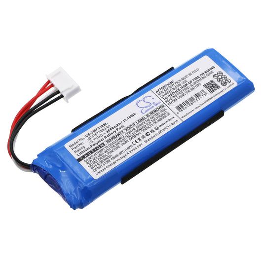 3.7V 3000mAh/11.10Wh Li-Polymer Speaker Battery for JBL