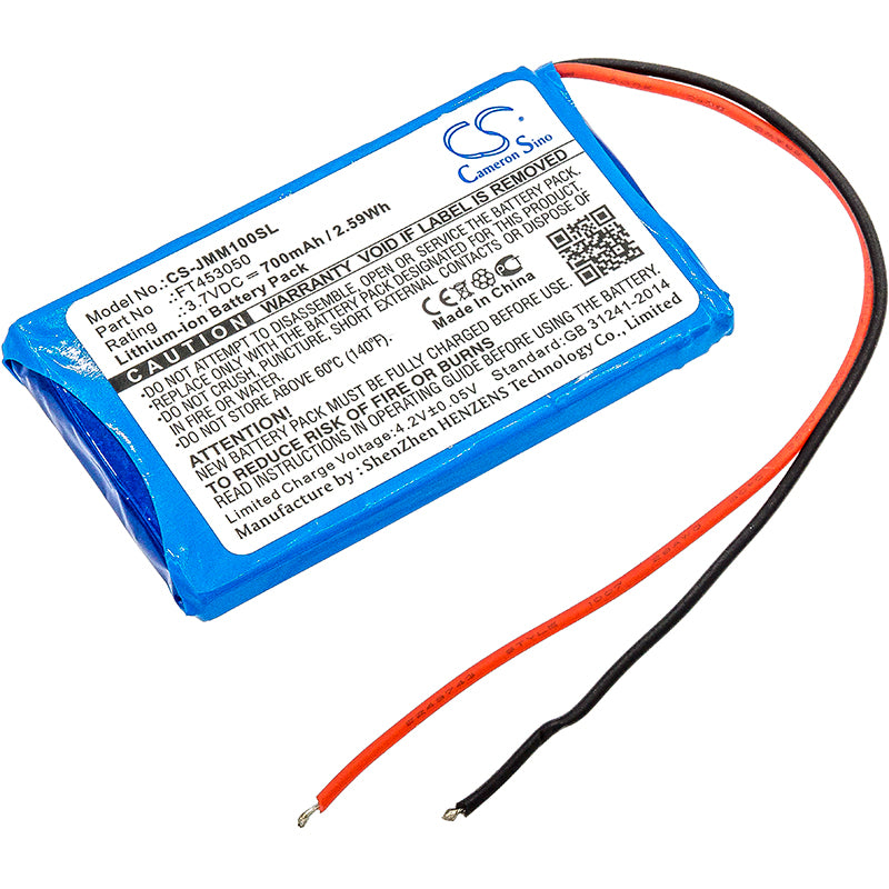 3.7V 700mAh/2.59Wh Li-ion Speaker Battery for JBL