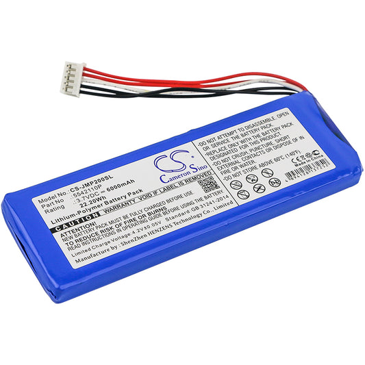 3.7V 6000mAh/22.20Wh Li-Polymer Speaker Battery for JBL