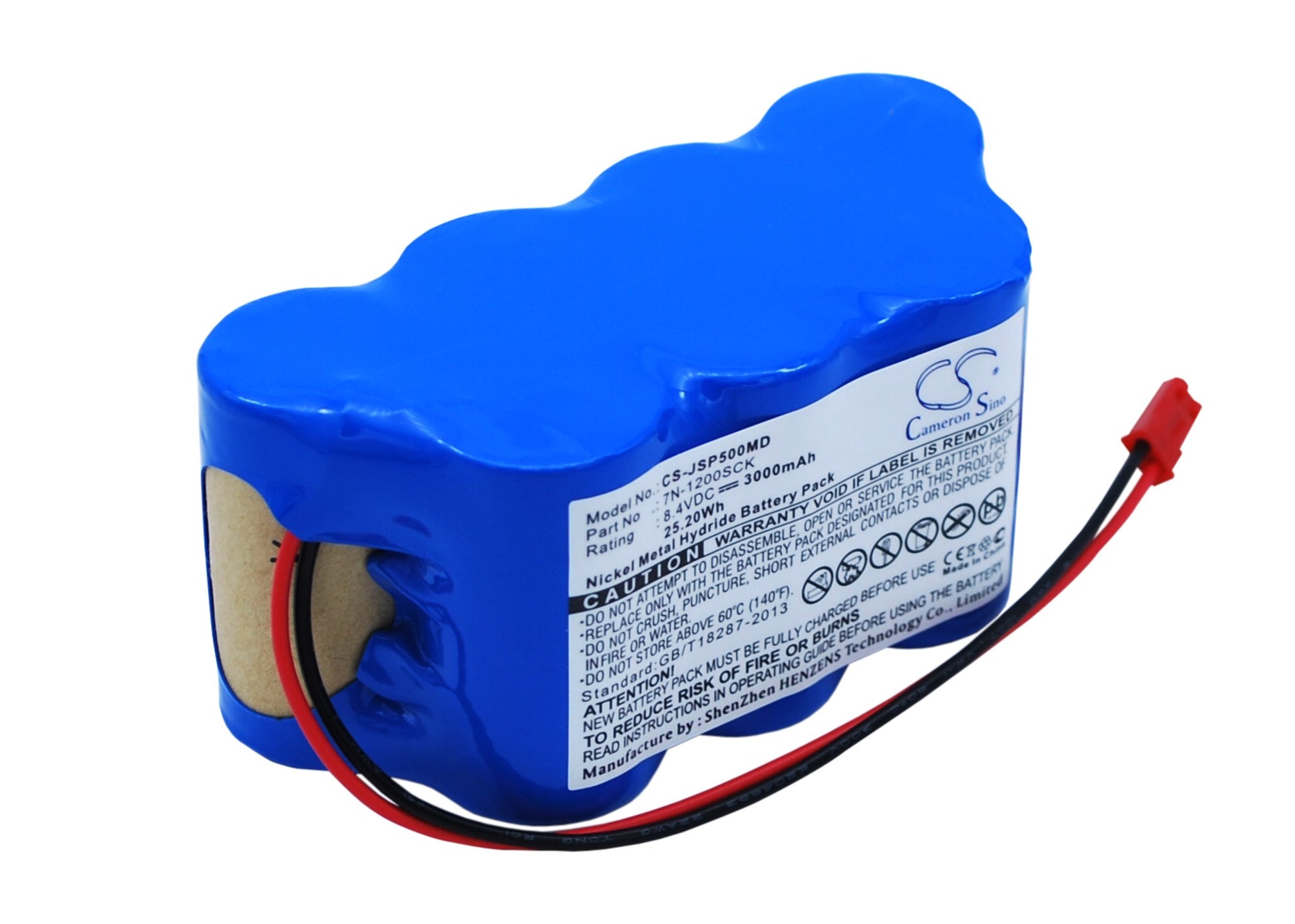 8.4V 3000mAh/25.20Wh Ni-MH Medical Battery for JMS