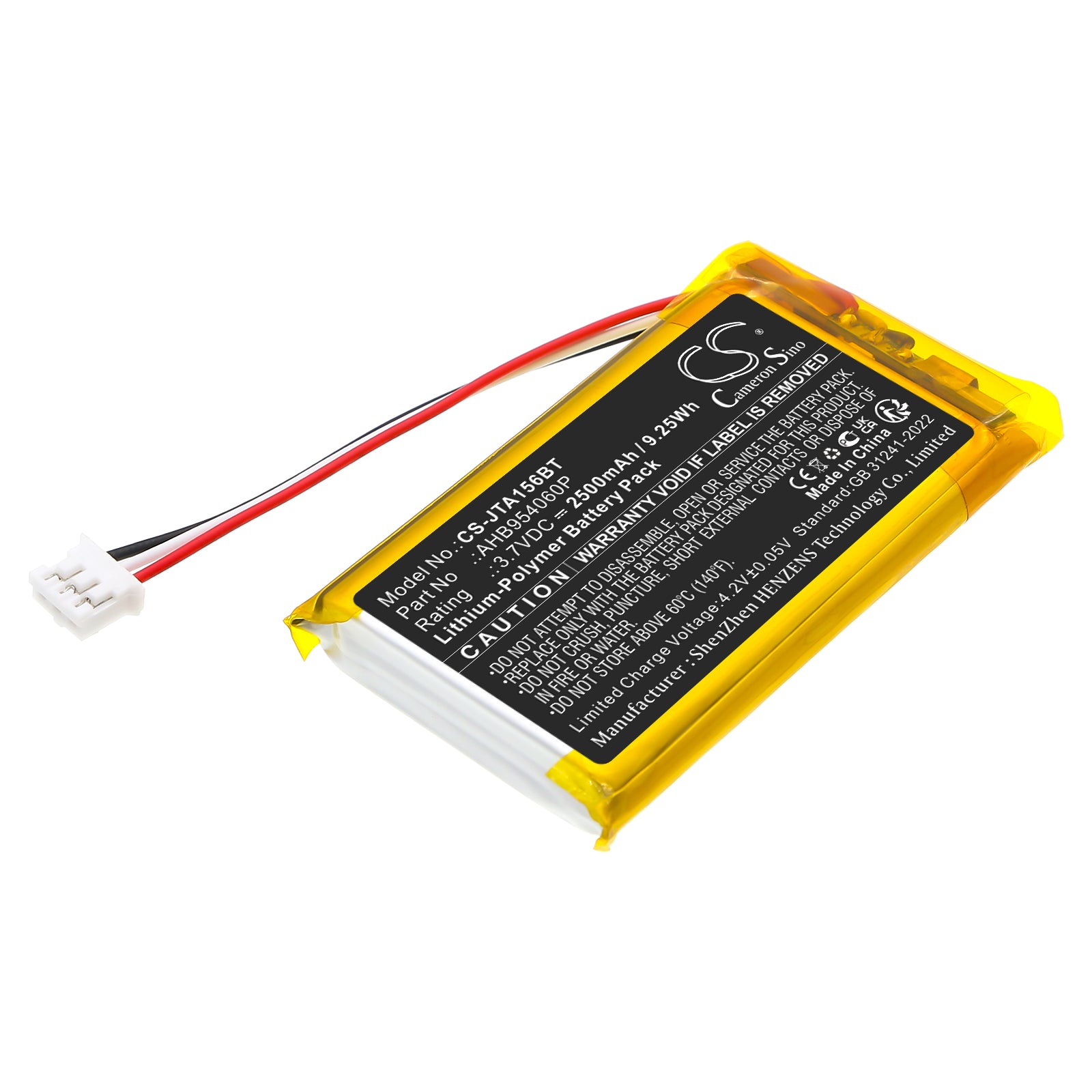 CS-JTA156BT Replacement Battery – Compatible with JA-156E
