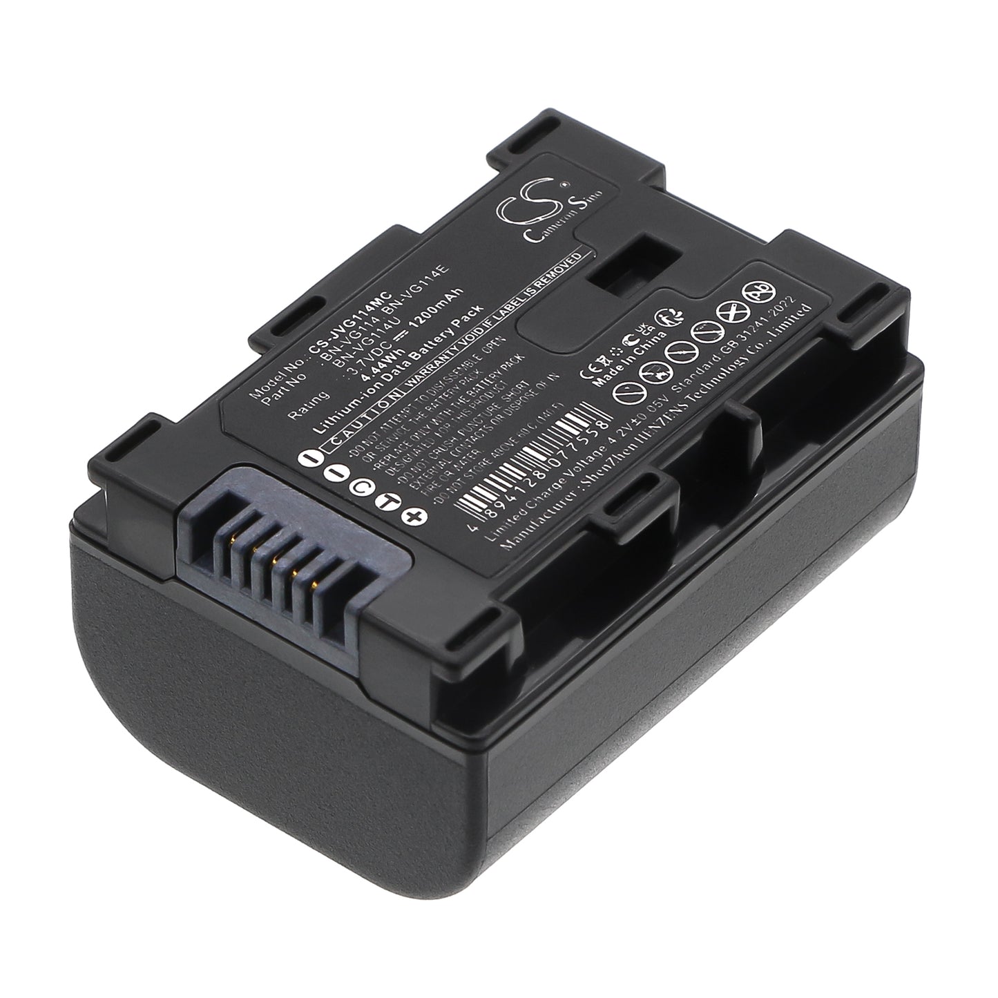 3.7V 1200mAh/4.44Wh Li-ion Camera Battery for JVC