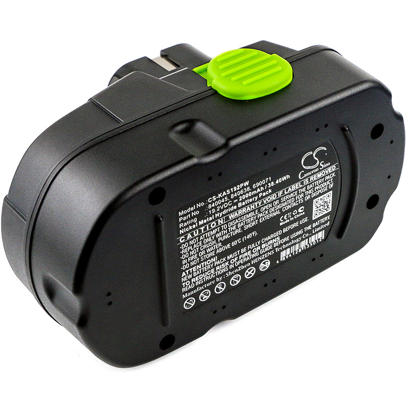 19.2V 2000mAh/38.40Wh Ni-MH Power Tools Battery for Kawasaki