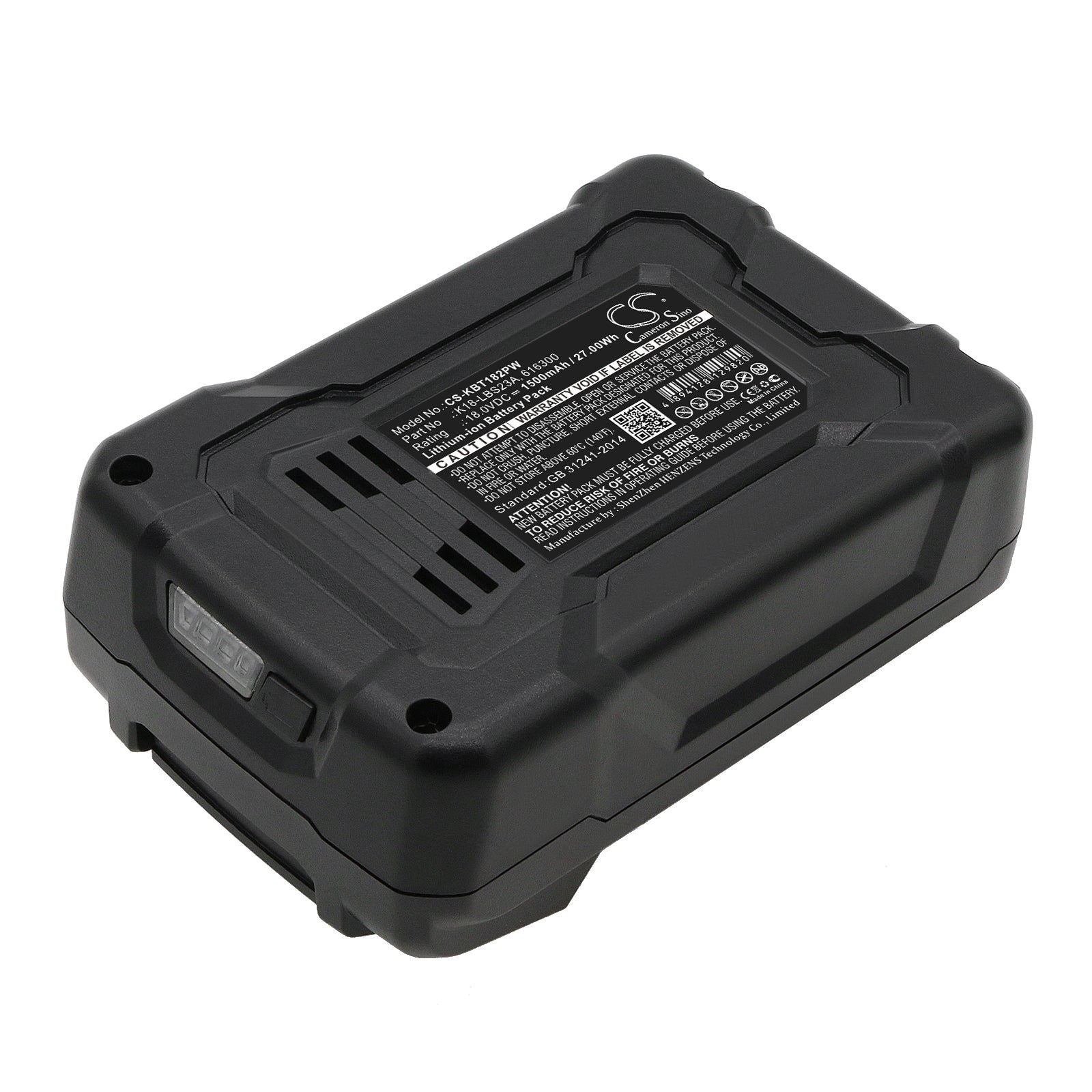 18V 1500mAh/27.00Wh Li-ion Power Tools Battery for KOBALT